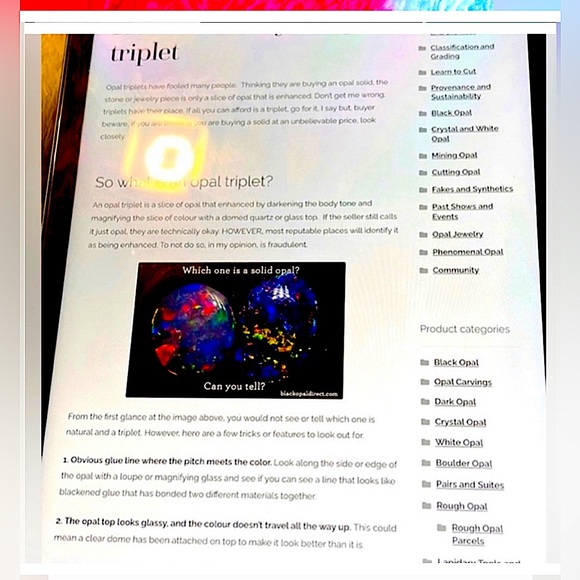 triplet opal Pendant Sterling Plated 2" long Artisan tribal India color changes - Picture 2 of 3